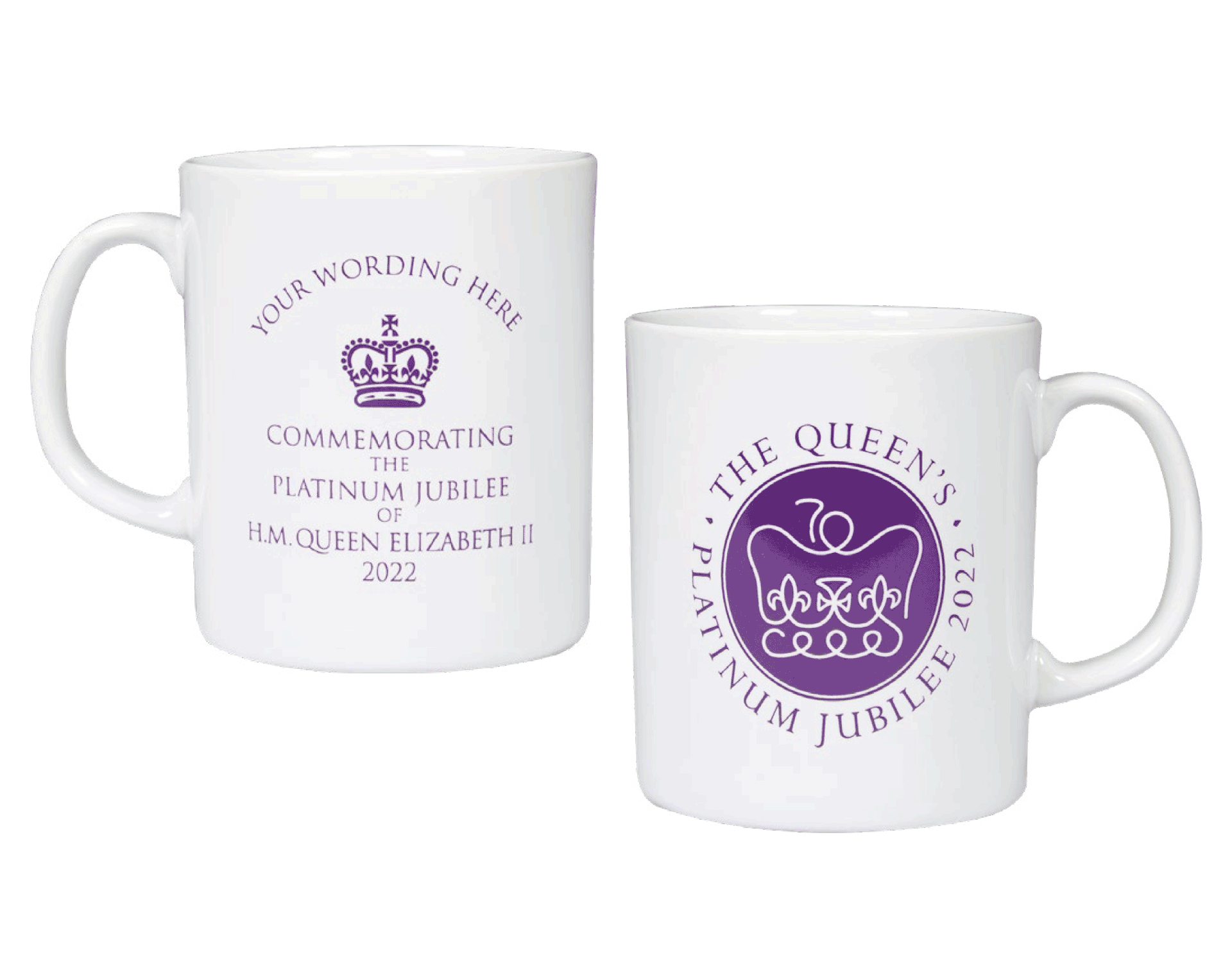 Platinum Jubilee Commemorative Mug Personalised Wording Running Imp Running Imp